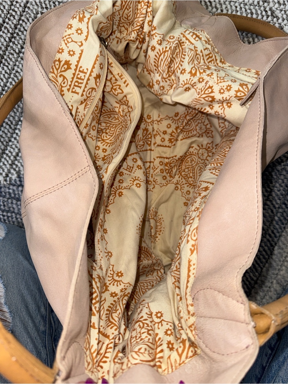 NWOT - We the Free — Reina Leather Hobo Tote in Vachetta - Picture 7 of 11